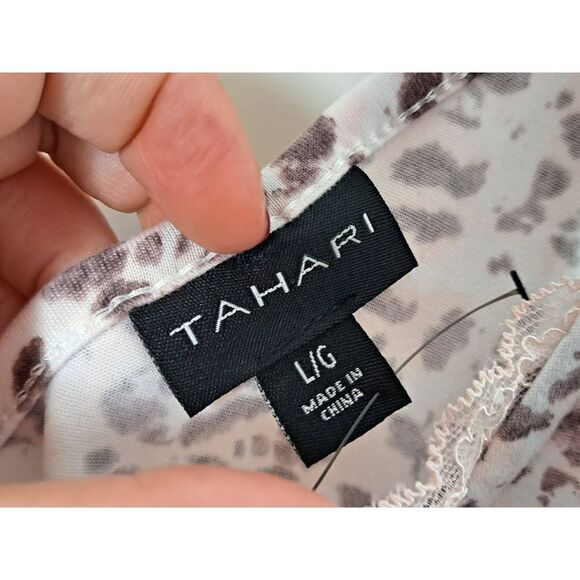 Tahari Animal Print Lace Trimmed Camisole size Large NWT - Picture 4 of 7